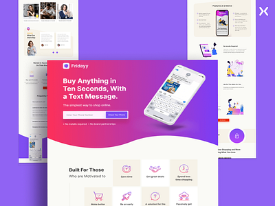 SaaS landing Page branding design dribbble shot graphic design landing page design lead generation lead generation landing page logo saas landing page shop online ui ux