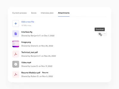 Attachments attachment file hr list pdf process recruitment resume upload