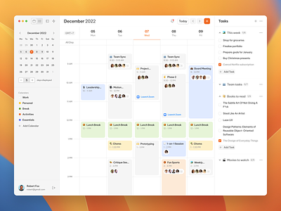 Calendar / Schedule Management Dashboard calendar dashboard event event management meet meeting minimalist product saas schedule scheduling task task management time management ui ui design ux ux design web