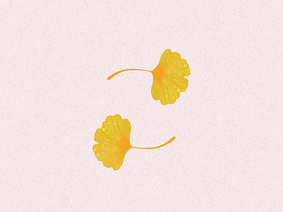 2 GINKGO art cute digital illustration