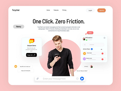 ToryChat – Seamless Messaging website design product ui ux web website