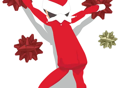Escape Elf-on-a-Shelf christmas design elf on shelf illustration vector