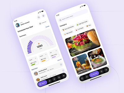 Nutrition Tracker Mobile App Design diet food app fitness mobile app food track healthcare meal plan mobile app nutrition nutrition app nutrition app design nutrition mobile app design nutritionist app product design tracker app tracking app uiux web app