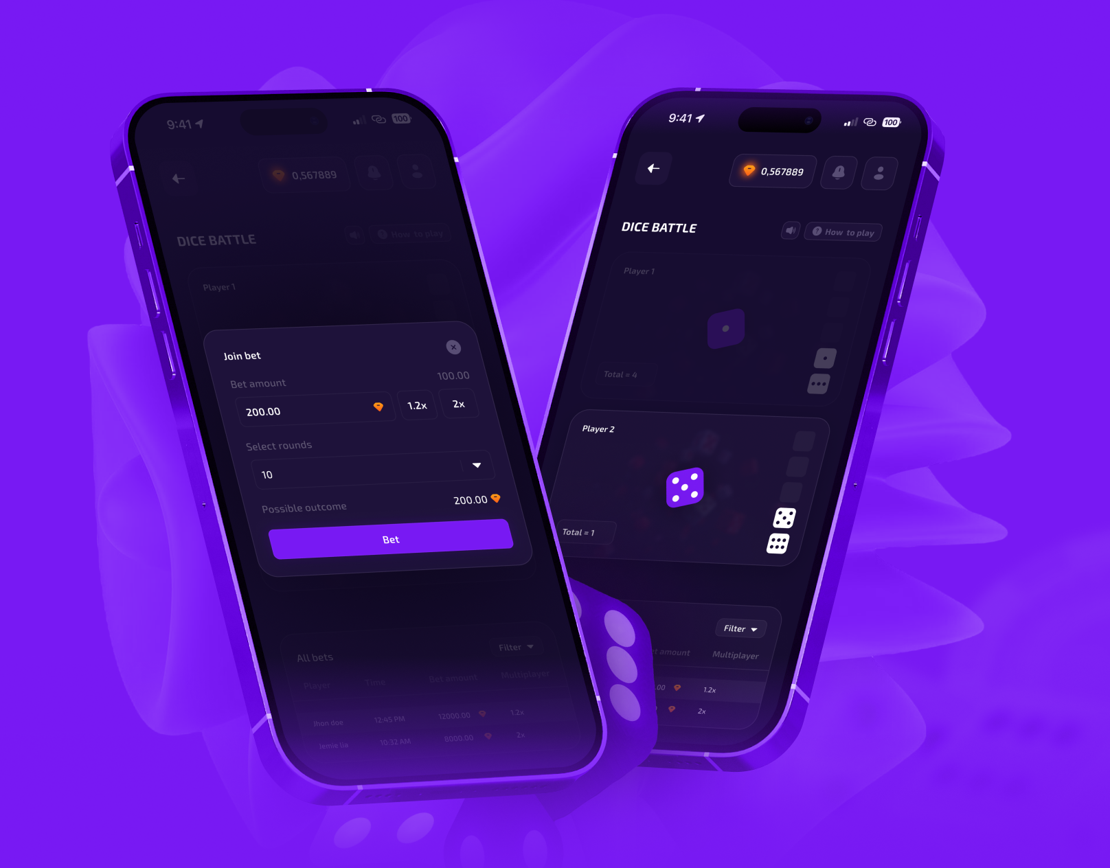 Dice Game - Mobile Design bet betting casino casino bot casino game casino games casino interface crash crash game dice game gambling gambling game game live bets mobile mobile app online bets original games poker game telegram bot