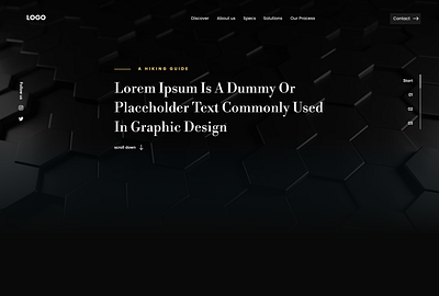 Graphene technology hero section logo ui