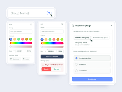 Table group customization crm cutomization edit table interaction design popup product design table design uiux uiux design