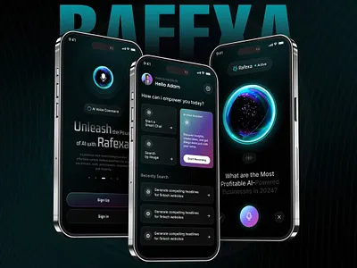RAFEXA || Ai Chat Bot ai app ai chatbot ai chatbot design ai chatbot ui ai design ai mobile app ai uiux ai visualizer chatbot design mobile app rafexa ui ui ux design ux