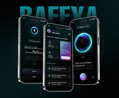 RAFEXA || Ai Chat Bot ai app ai chatbot ai chatbot design ai chatbot ui ai design ai mobile app ai uiux ai visualizer chatbot design mobile app rafexa ui ui ux design ux