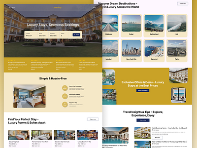 Luxestay-Hotel Booking Wesbite app design product design uiux design user experience design ux ux design web design