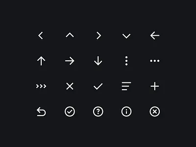 Navigation Icons app arrows check mark cinema cinema online cinema design system done dribbble error graphic design icon icon set iconography menu navigation icons style guide ui