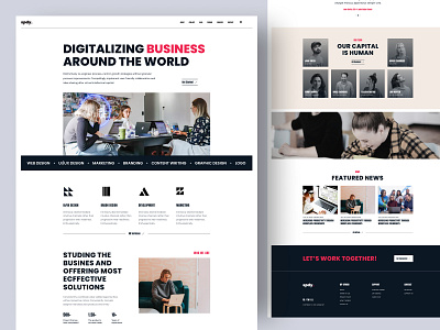 Spdy - Creative Agency Landing Page agency agencywebsite creativeagency design development digitalagency header landingpage ui