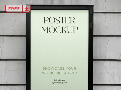 Free Poster on Building Wall Mockup branding design download free freebie identity illustration logo mockup poster psd template typography wall