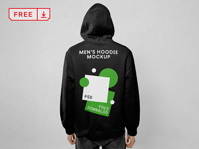 Free Men's Hoodie PSD Mockup apparel branding design download free freebie hoodie identity logo mockup psd template typography