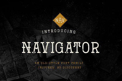 Navigator Font all caps american andrew footit bold branding display lettering letterpress lockups logo navigator font old style poster press rounded serif slab thin vintage western