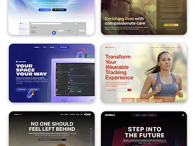 6 Hero Design Freebies figma free free design free landing page freebie hero landing page template ui ui design web design