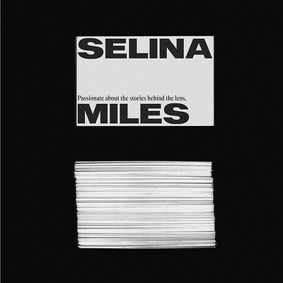 Selina Miles - Film Director clean creative design minimal portfolio simple typography web