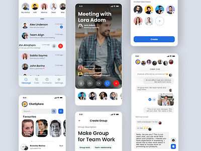 Chat 💬 Mobile App UI Design Exploration animation app design branding chat chatting app icon ios live chat logo meeting message mobile app motion graphics online app sms text ui design ux video chating