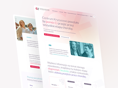 Cancer patients support NGO - About us page breast cancer cancer cancer diagnosis cancer problem centrum kryzysowe crisis center daily design doctor health health website help minimal oncology ui usertive ux web design website