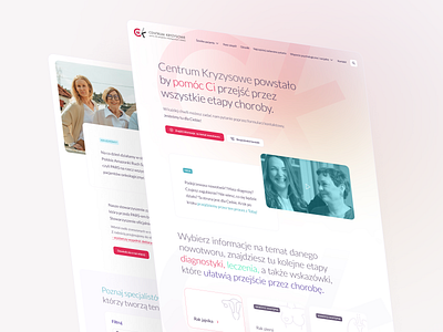 Cancer patients support NGO - About us page breast cancer cancer cancer diagnosis cancer problem centrum kryzysowe crisis center daily design doctor health health website help minimal oncology ui usertive ux web design website