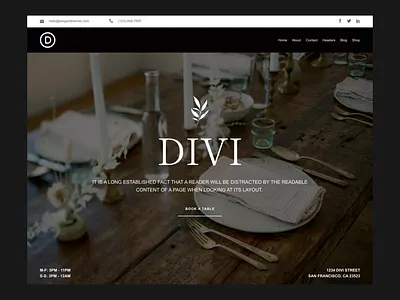 Fine Dining Landingpage Design design divi fine dining food food delivery food menu home page landing page lounge website restaurant restaurant landing page restaurant website ui ux web design website