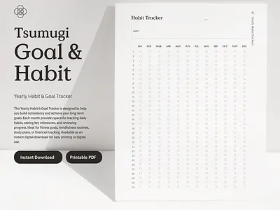 Tsumugi Goal & Habit Tracker goal habit planner tracker