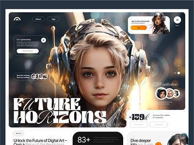 Future Horizons NFT Webs creativedesign designinspiration frontenddesign futuredesign minimaldesign moderndesign nft nftdesign ui uiux userexperience userinterface uxdesign webdesign webdevelopment webtrends
