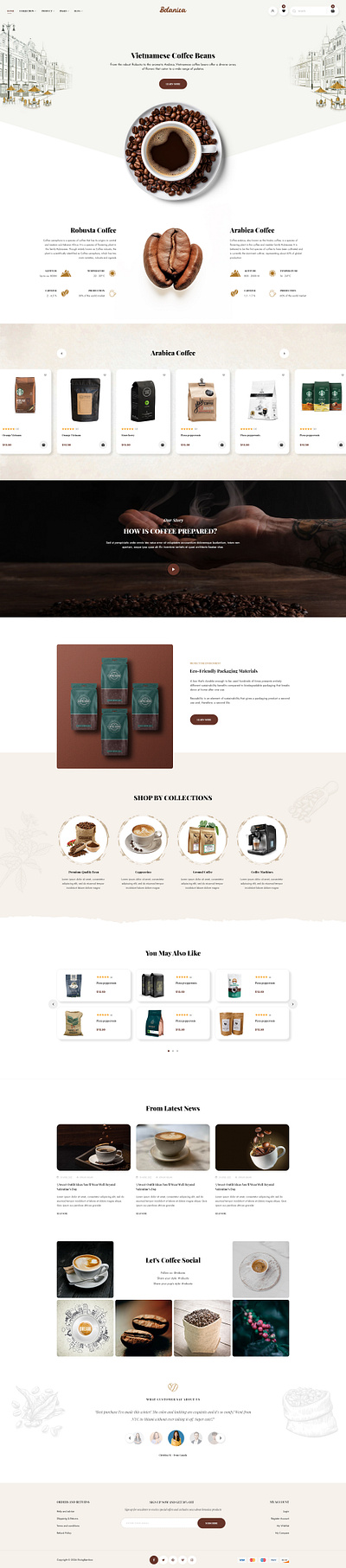 Botanica - The Ultimate WooCommerce Theme for Cafés & Roasteries cafe shop cafe website coffee beans coffee shop coffee website coffee wordpress drinks shop drinks wordpress elementor roasteries tailwind css web design web development woocommerce woocommerce theme wordpress wordpress theme