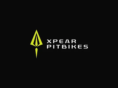 Xpear PitBikes - Logo Design black dirtbike enduro green logo moto motorcycle motorsport mx pitbikes racing spear speed two wheels xpear