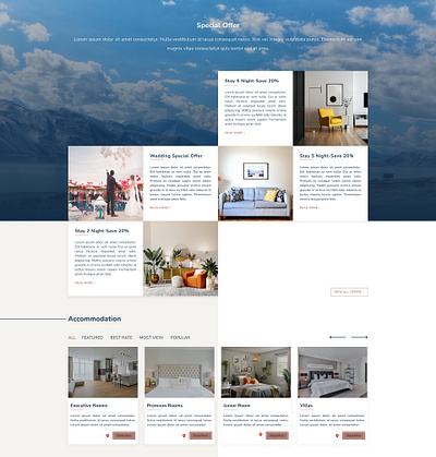 Offer all room bed design figma hospitality hotel offer room special special offer ui ux