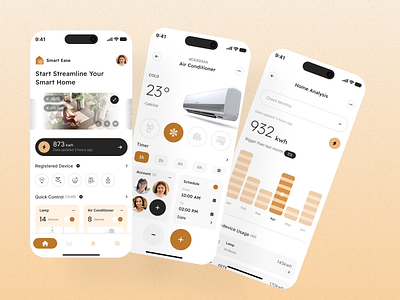 Smart Home Mobile App appdesign cleandesign controllapp homeautomation homecontrol houseapp interface iot iotapp minimalui mobile mobileappui smartapp smartdevices smarthome ui uiuxdesign userinterface ux