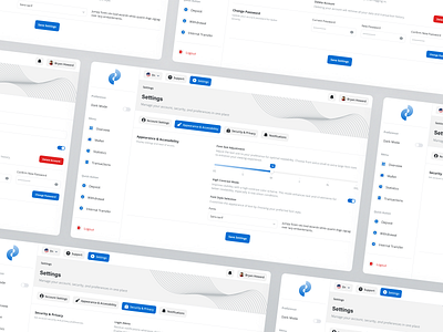 Decircles - Settings control finance financial product design settings ui design uiux ux design web design