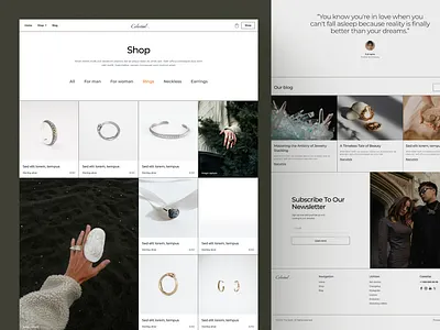 CelestialJewelry - Retail & E-Commerce Website Template blog and articles blog page blog post checkout clean layout e commerce e commerce website template full screen imagery jevelery website jewelery vebsite template jewelry light colored aesthetic light theme order confirmation product page retail shop page ui webflow webflow template