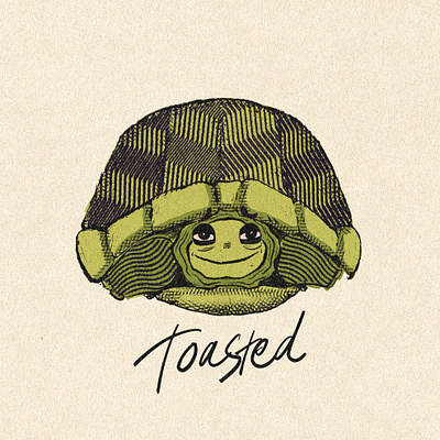 Toasted Turtle cannabis design graphic design illustration typography