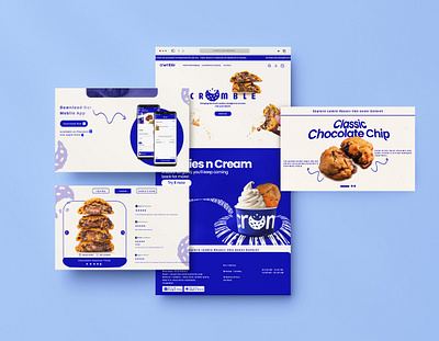 Crumble Cookies Website Redesign 3d branding graphic design ui