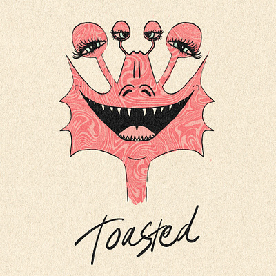Toasted Alien cannabis design graphic design illustration typography