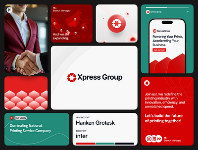 Xpress Group – A Bold Step in Printing Innovation bento branding graphic design iconlogo logo logo design wordmark