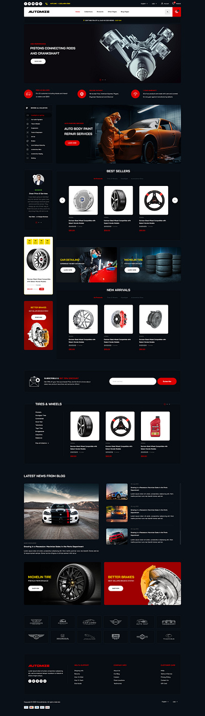 Automize - Auto Parts Tailwind CSS WooCommerce WordPress Theme auto parts auto parts website auto parts wordpress automotive automotive wordpress car accessories car services e commerce shopify shopify theme tailwind css web design web development website design woocommerce woocommerce theme wordpress wordpress theme