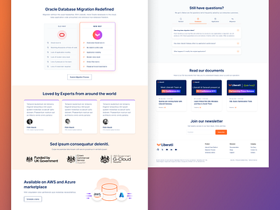 Migration Page, Database, Comparison webpage website