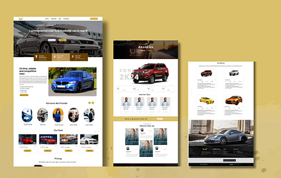 Ride web landing page ui web design