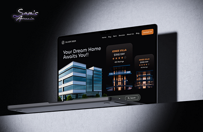 Silver Deer : Real Estate UI black dark theme orange real estate realestate website samsarcania silver deer ui user interface ux website