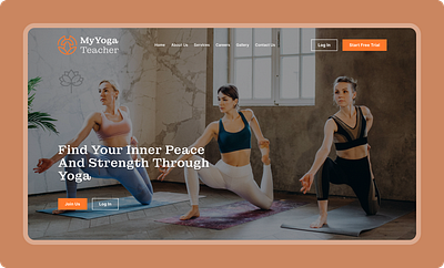 MyYoga Teacher – Modern Website Template design figma uiux design web design website design yoga studios yoga teacher