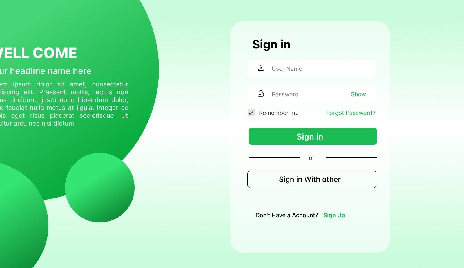 sign in screen design by Rizwan Ali on Dribbble