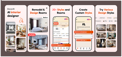 AI Interior Designer App Store Screenshots Design app preview app screenshots app store preview app store screenshots play store preview screenshots screenshots design