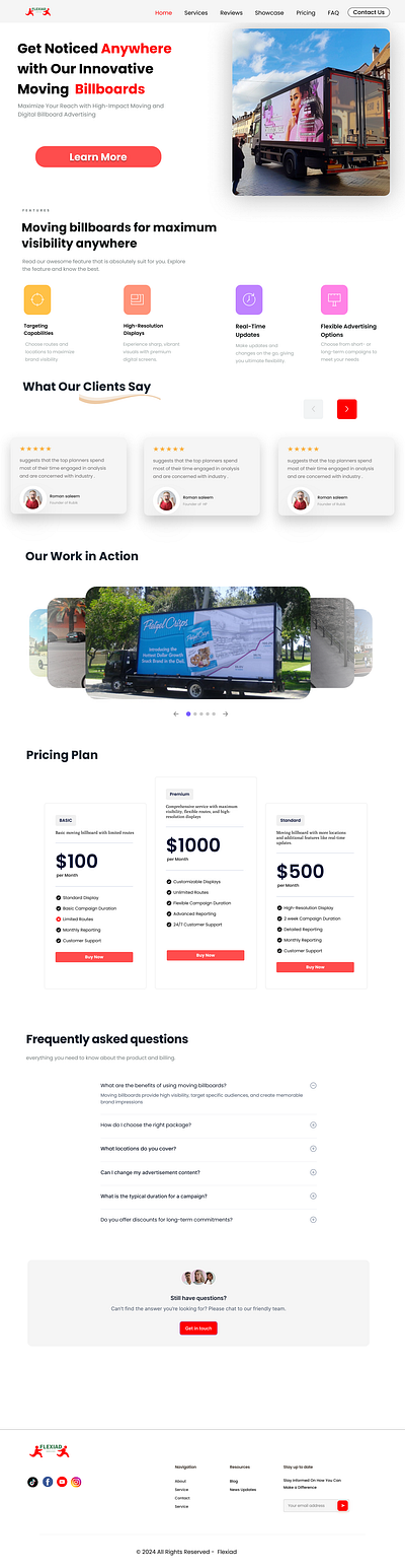 moving billboard service billboard service design marketting ui ux web design