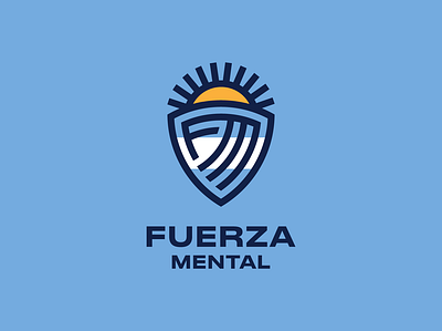 Fuerza Mental brand design graphic design identity logo logotype sport vector voleyball