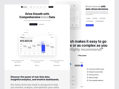 Sales Management Landing Page ai ai saas ai sales analysist analytics automation buisness business card crm data design landing page management saas saas business saas website web web design website