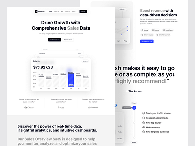 Sales Management Landing Page ai ai saas ai sales analysist analytics automation buisness business card crm data design landing page management saas saas business saas website web web design website