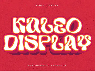 Kaleo - Bold Psychedelic Typeface acid bold font funky groovy hippie retro seventies sixties trippy vibrant vintage