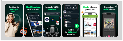 Radio Stunning App Screenshots Design apo store preview app preview app screenshots play store preview play store screenshots screenshot design screenshots