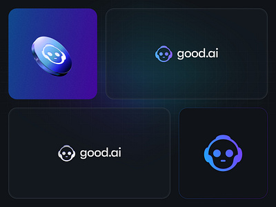 Good.ai crypto token branding design ai ai logo coin logo crypto logo robot logo